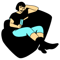Reading A Book Illustration from London Set