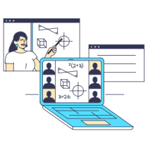 Online Learning Illustration from Free illustrations Set