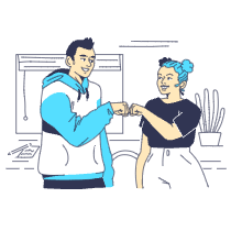 Team Work Illustration from Free illustrations Set