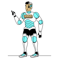 Half Human Half Robot Illustration from London Set