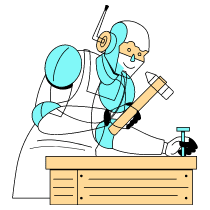 Robot Working Illustration from London Set