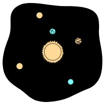 Solar System Illustration from London Set