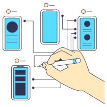 Wireframe Illustration from Free illustrations Set