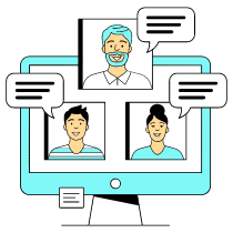 Virtual Meeting illustration - Free transparent PNG, SVG. No sign up needed.