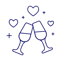 Dinner Wine Glass Illustration from UX Line Set