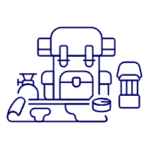Backpack Trip Illustration from UX Line Set