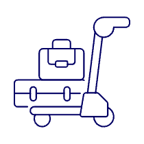 Luggage Trolley Illustration from UX Line Set