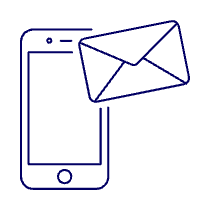 Email Phone Illustration from UX Line Set