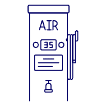 Car Air Pump Illustration from UX Line Set
