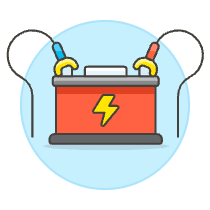 Car Battery Illustration from UX Colors Set