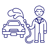 Car Cleaning Service 1 Illustration from UX Line Set