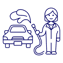 Car Cleaning Service 4 Illustration from UX Line Set