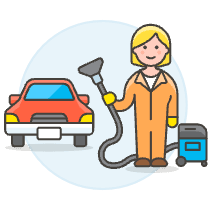 Car Vacuum Service 4 Illustration from UX Colors Set
