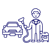 Car Vacuum Service 1 Illustration from UX Line Set