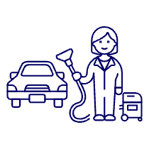 Car Vacuum Service 4 Illustration from UX Line Set