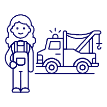 Mechanic Crane Car 4 Illustration from UX Line Set
