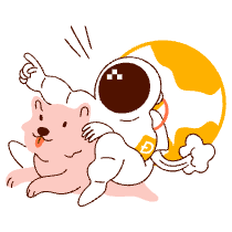 Astronaut Riding Doge Illustration from Manchester Set