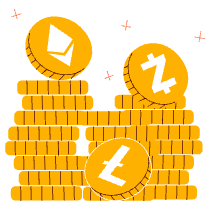 Stack Of Cryptocoins Tokens Illustration from Manchester Set