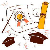 Graduation Illustration from Manchester Set