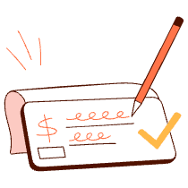 Checkbook Illustration from Manchester Set