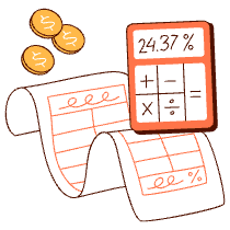 Computing Taxes Illustration from Manchester Set