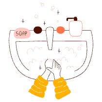 Hand Washing Illustration from Manchester Set