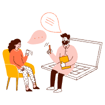 Online Consultation Illustration from Manchester Set