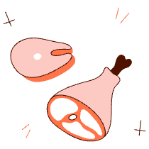 Meat Illustration from Manchester Set