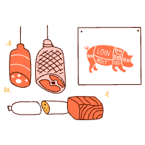 Meat 1 Illustration from Manchester Set