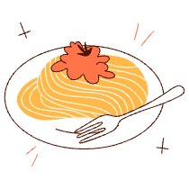 Pasta Illustration from Manchester Set