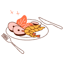 Seafood Illustration from Manchester Set