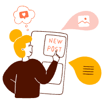 Create New Post Illustration from Manchester Set