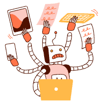 Multitasking 1 Illustration from Manchester Set