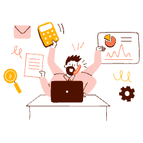 Multitasking Illustration from Manchester Set