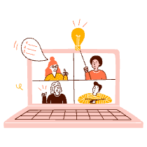 Remote Team Illustration from Manchester Set