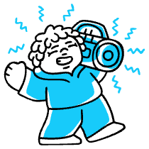 Boombox 2 Illustration from Manila Set