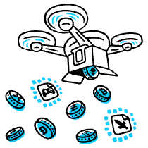 Airdrop Illustration from Manila Set