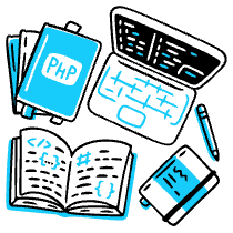Code Learning Illustration from Manila Set