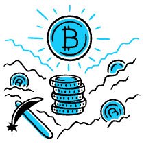 Bitcoin Mining Illustration from Manila Set