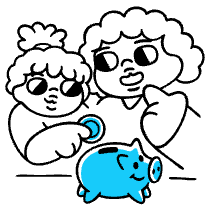 Saving Money 1 Illustration from Manila Set
