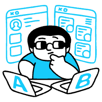 A B Testing Illustration from Manila Set