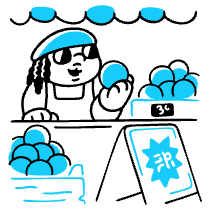 Market Fair Illustration from Manila Set