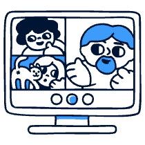 Video Conference 2 Illustration from Free illustrations Set