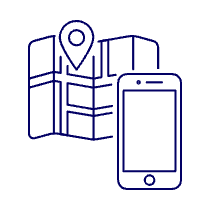 Smartphone Map Illustration from UX Line Set