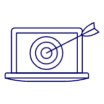 Ad Target Laptop Illustration from UX Line Set
