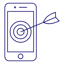 Ad Target Phone Illustration from UX Line Set