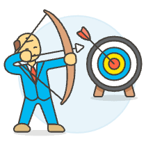 Aiming Target 3 Illustration from UX Colors Set