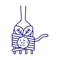 Spaghetti Meatball Fork Illustration from UX Line Set