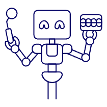 Dentist Robot Illustration from UX Line Set