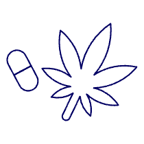 Capsule Drug Weed Illustration from UX Line Set
